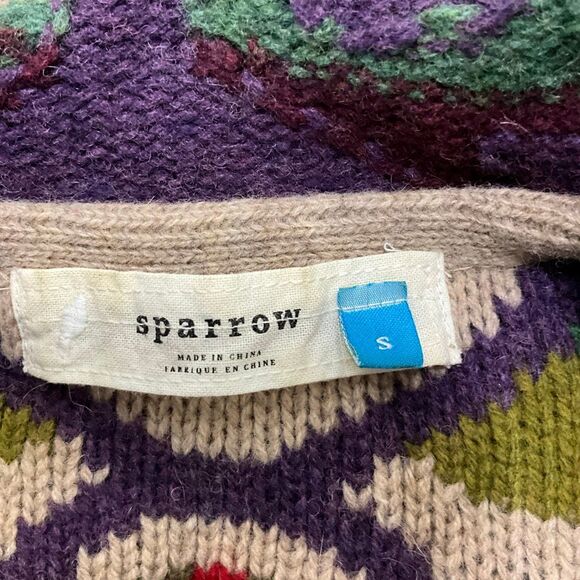 ANTHROPOLOGIE SPARROW 100% Lambswool Cardigan Sweater - Picture 4 of 5